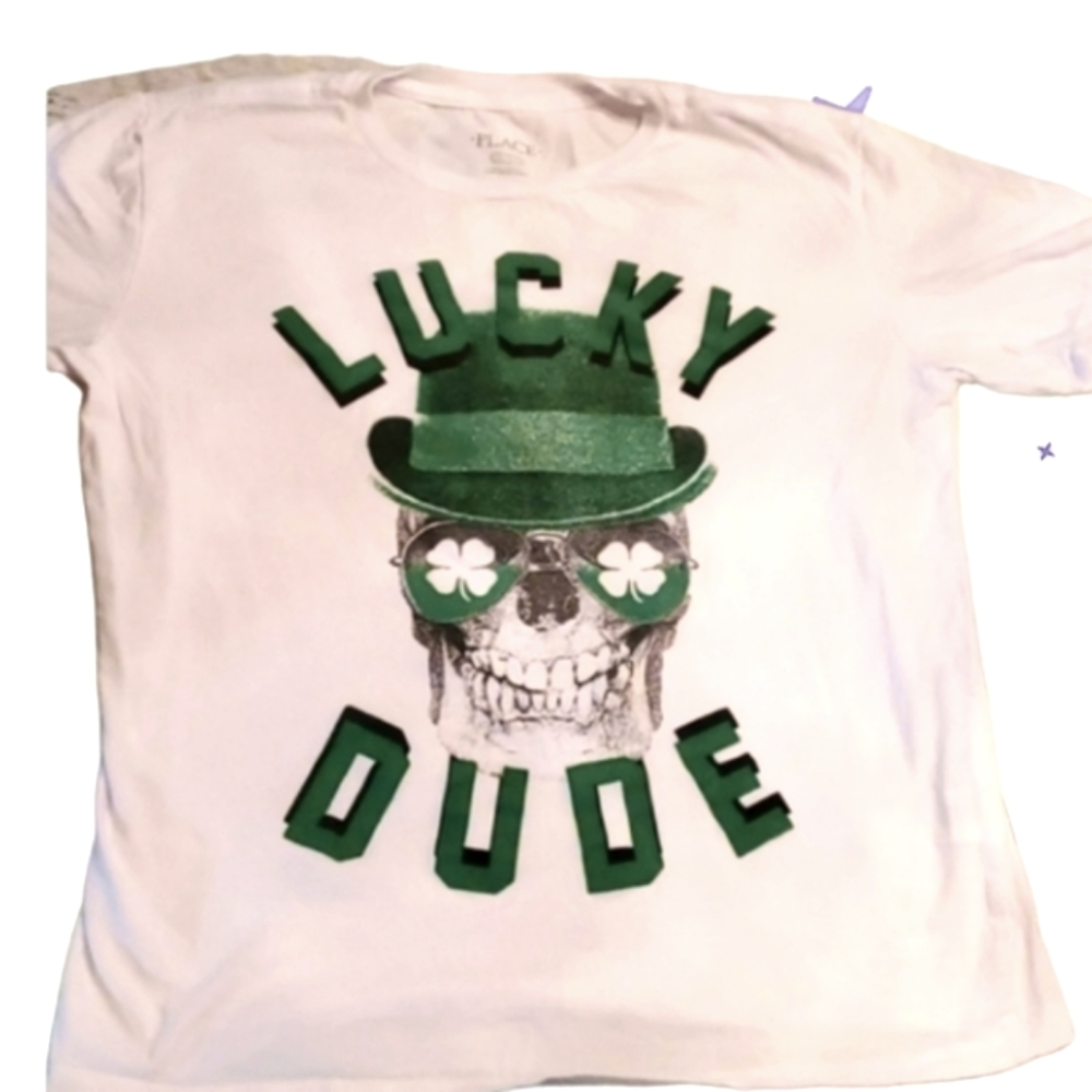 St Patrick's Day skull tee 10/12 childrens place